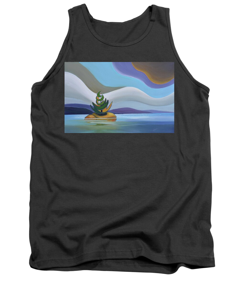 Group Of Seven Tank Top featuring the painting Island by Barbel Smith