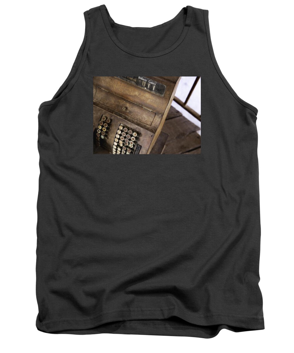 Rusty Tank Top featuring the photograph It all adds up by Lora Lee Chapman
