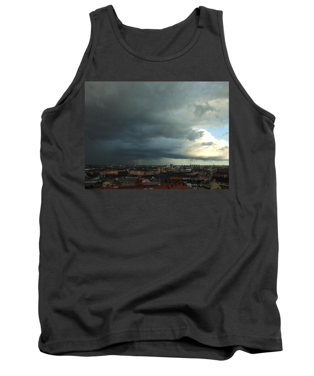 View Over Town. Bad Weather Is Clearing. Tank Top featuring the photograph It Gets Better by Ivana Westin