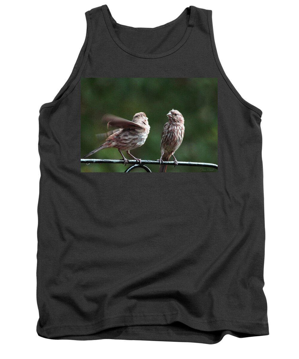 Birds Tank Top featuring the photograph It's My Turn by Trina Ansel