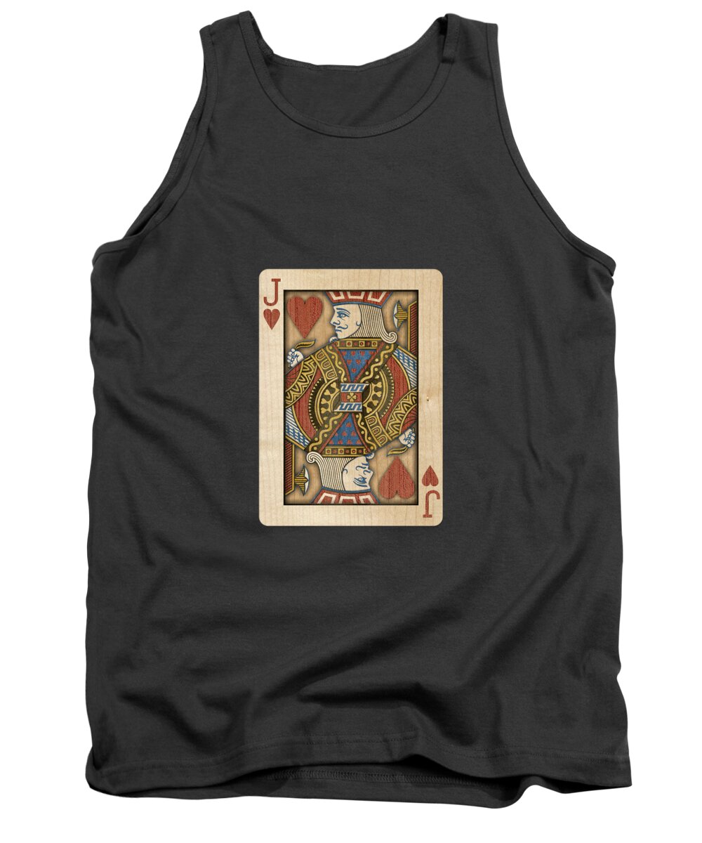 Boards Tank Top featuring the photograph Jack of Hearts in Wood by YoPedro
