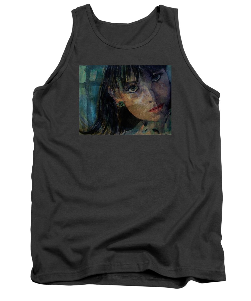 The Shrimp Tank Top featuring the painting Jean Shrimpton by Paul Lovering