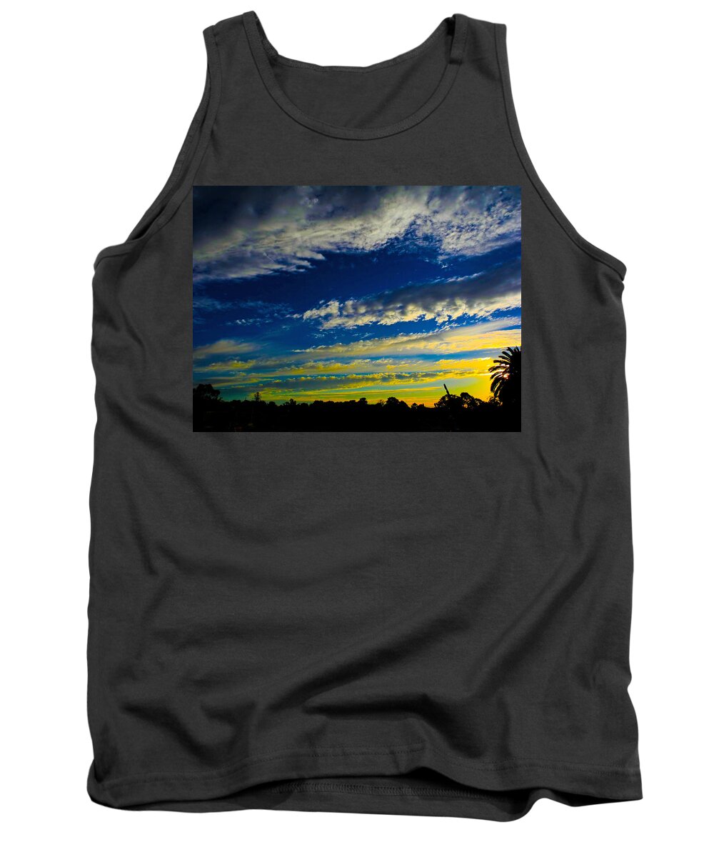 Sunset Tank Top featuring the photograph Jetstream by Mark Blauhoefer