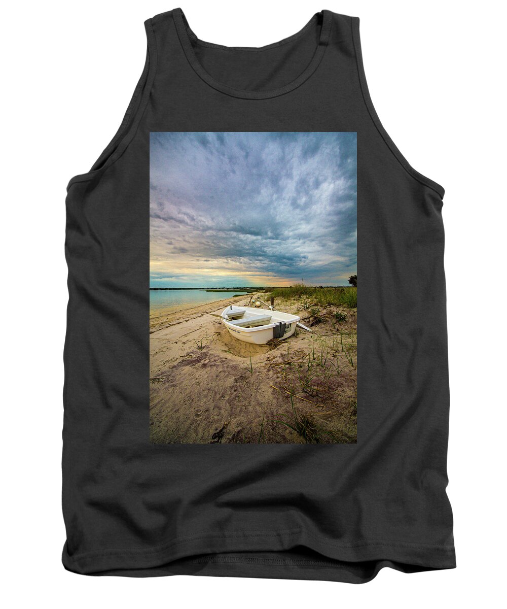 Jetty Tank Top featuring the photograph Jetty Four Dinghy by Robert Seifert