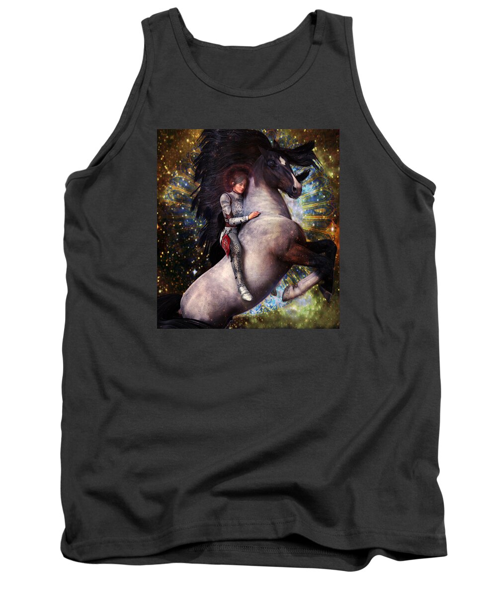 Joan Of Arc Tank Top featuring the painting Joan Of Arc 2 by Suzanne Silvir