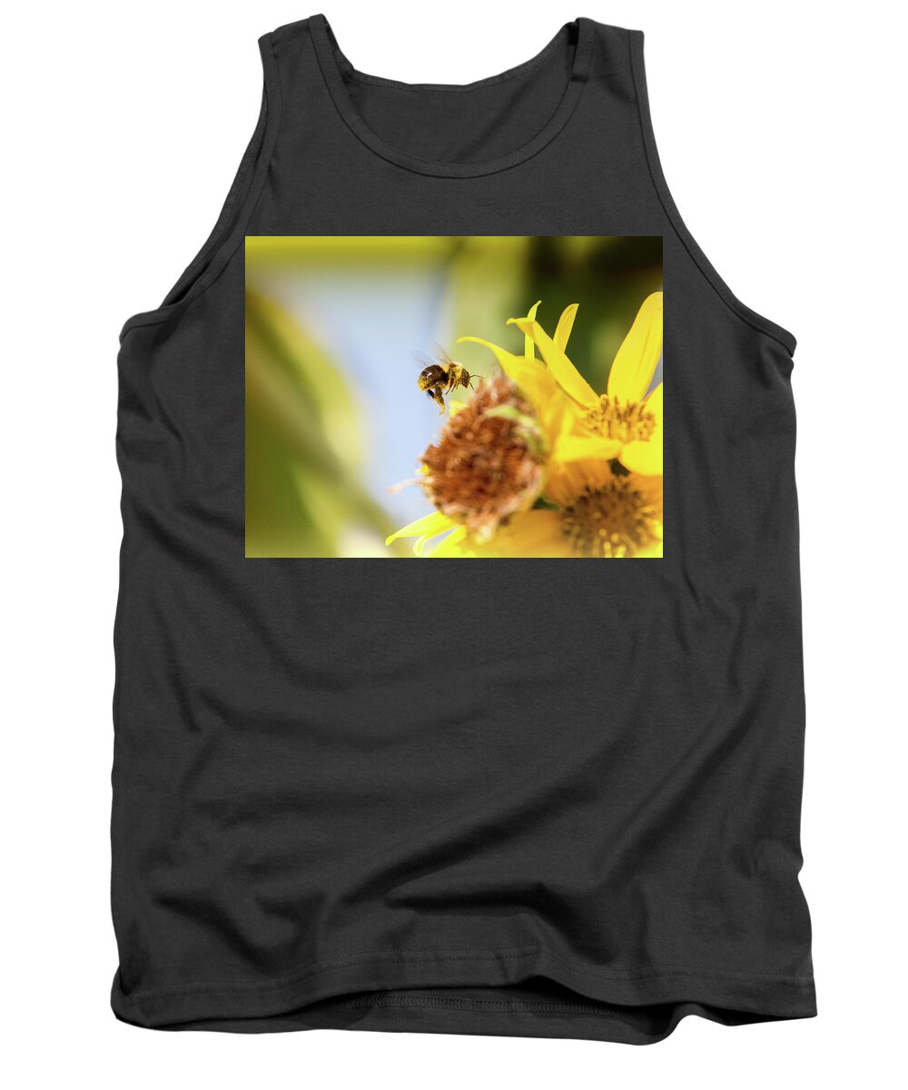Bee Tank Top featuring the photograph Just Beeing Me by Annette Hugen