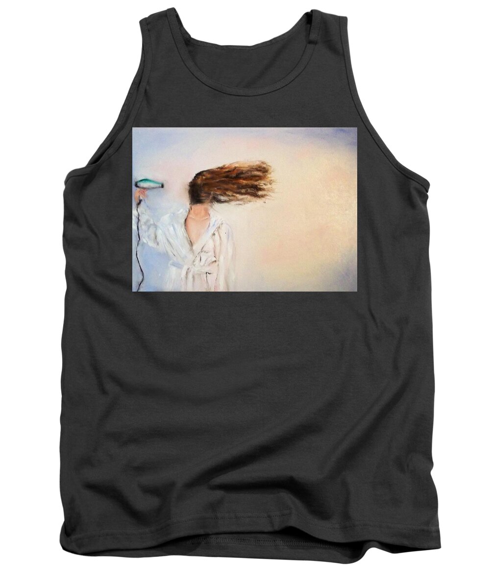 Portrait Tank Top featuring the painting Electric Summer by Stephen King
