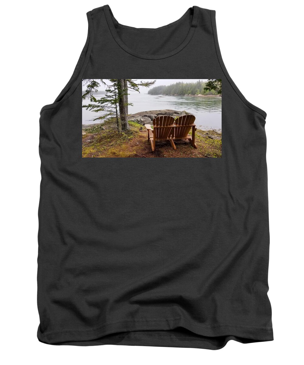 Bench Tank Top featuring the photograph Just Us Two by Holly Ross