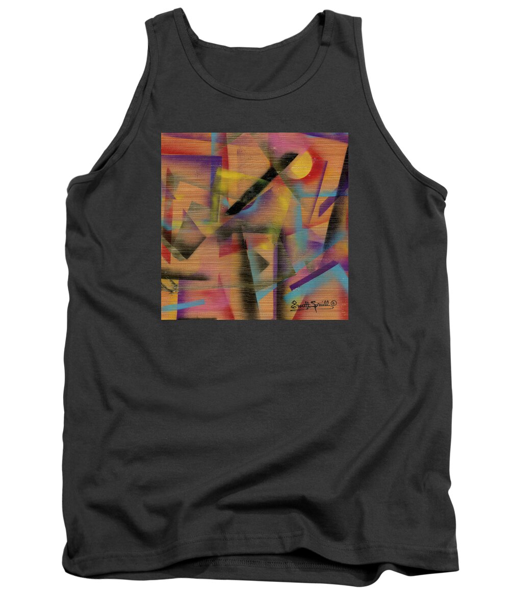 Everett Spruill Tank Top featuring the painting Juxtaposition - c by Everett Spruill