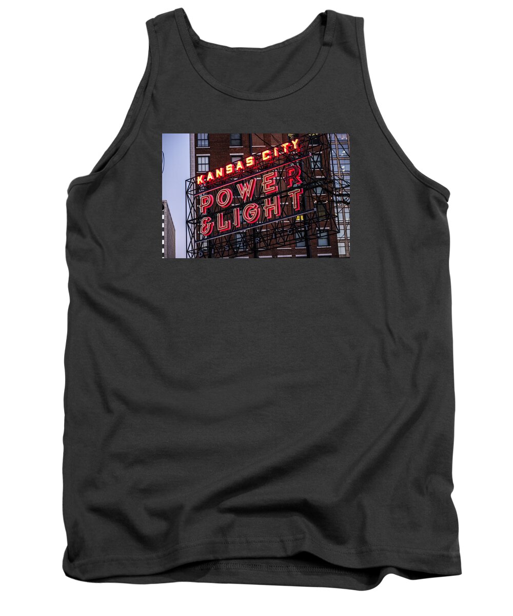 Kansas City Tank Top featuring the photograph KC Power and Light by Jim Mathis