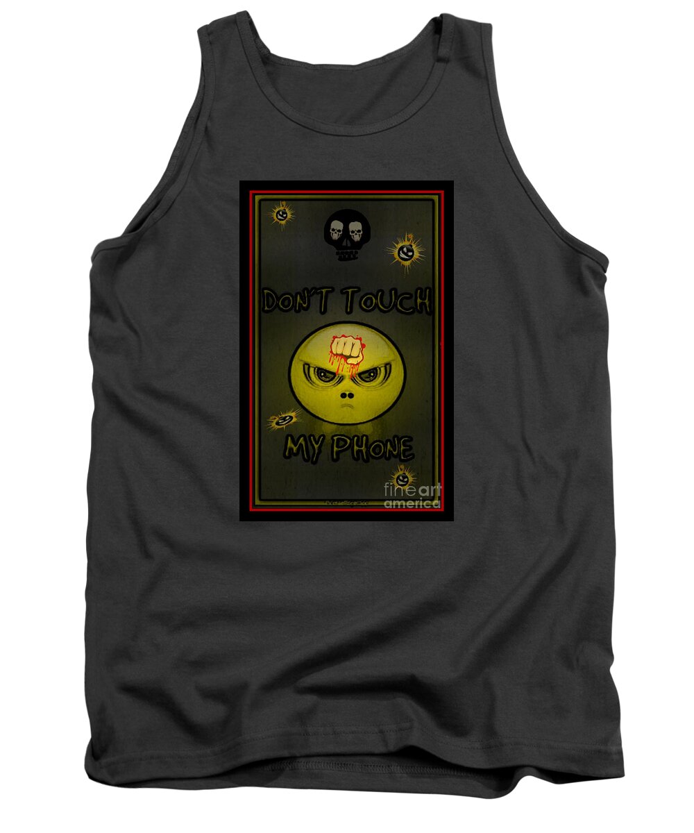 Abstract Tank Top featuring the digital art Keep Off by Rindi Rehs