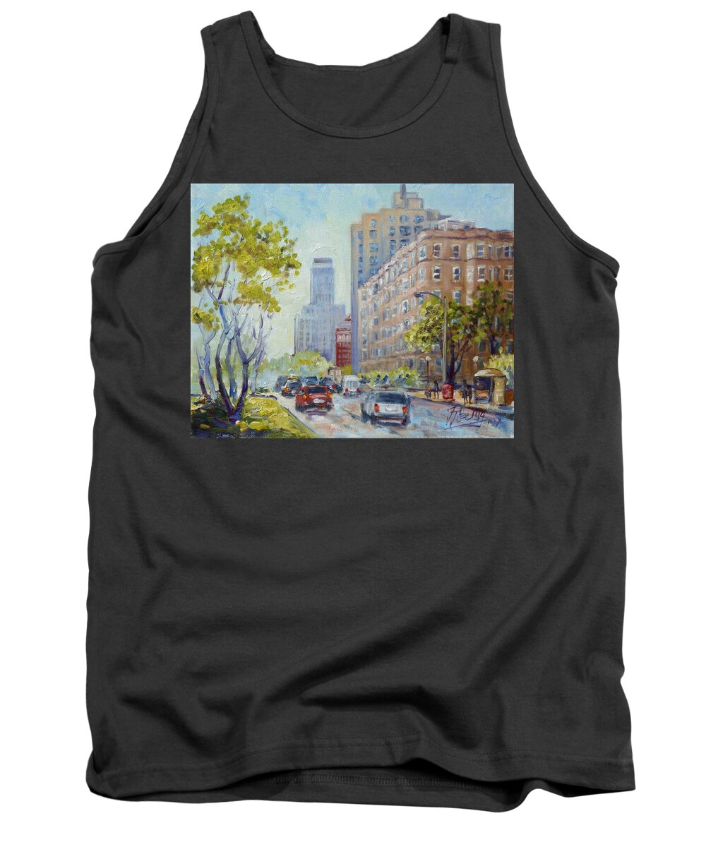 Kingshighway Blvd Tank Top featuring the painting Kingshighway Blvd - Saint Louis by Irek Szelag
