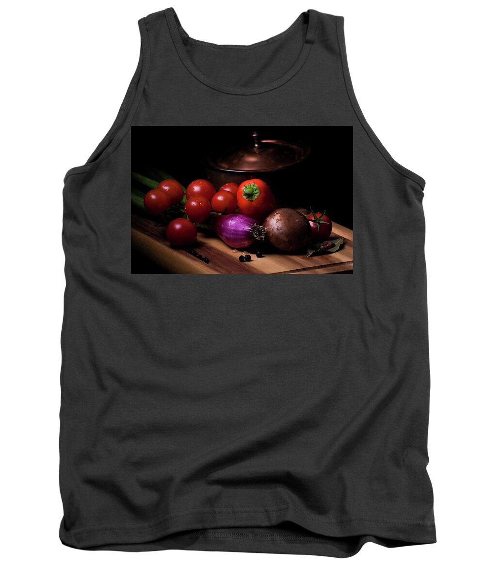 Vegetable Tank Top featuring the photograph Kitchen 2 by Christine Sponchia