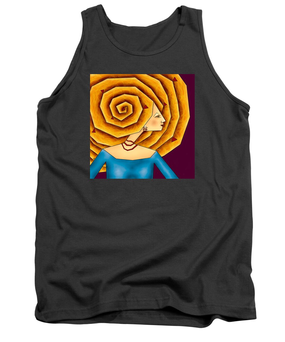 Coiffure Tank Top featuring the painting La ruche by Brenda Bryant