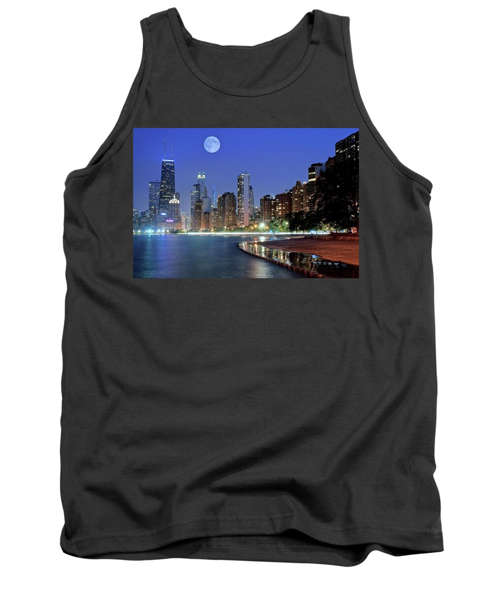 Chicago Tank Top featuring the photograph Lake Michigan Shoreline by Frozen in Time Fine Art Photography