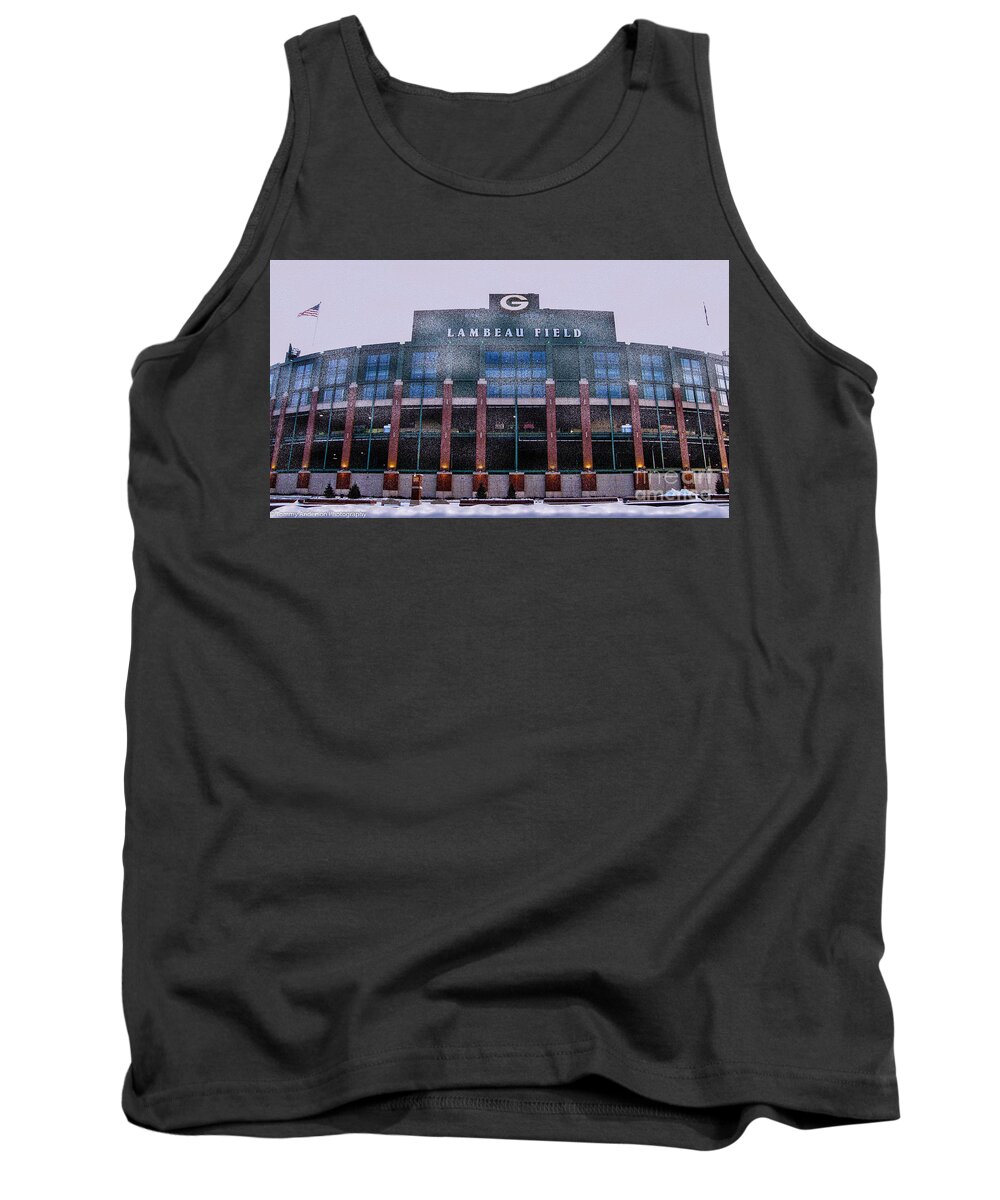 Lambeau Field Tank Top featuring the photograph Lambeau by Tommy Anderson