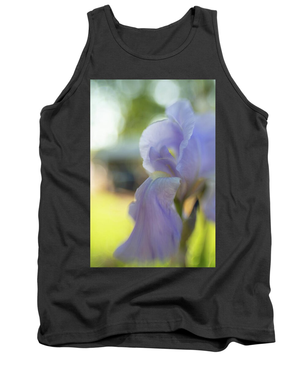  Iris Tank Top featuring the photograph Lavender Blue 2 by Pamela Taylor