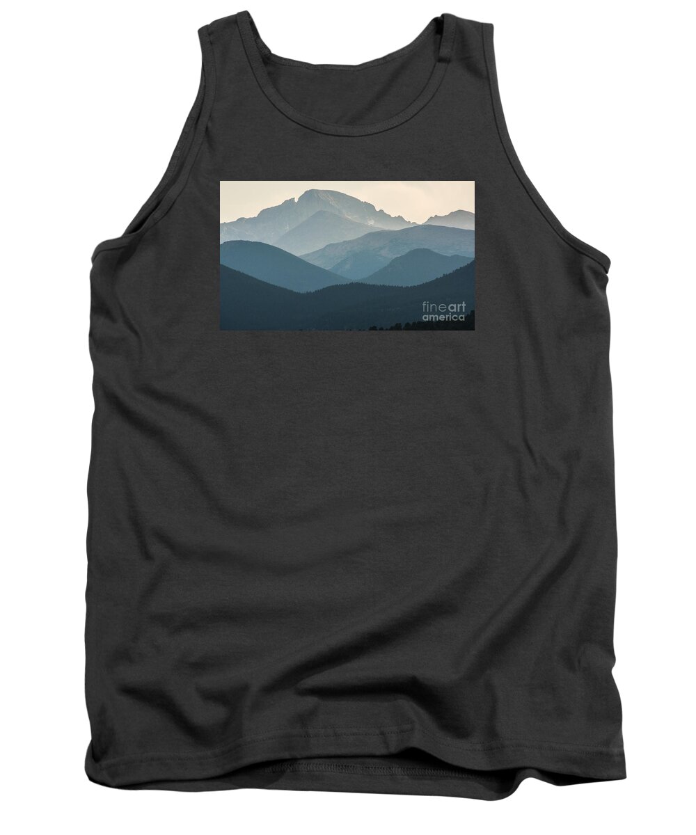 Air Tank Top featuring the photograph Layers Of Longs Peak by Greg Summers