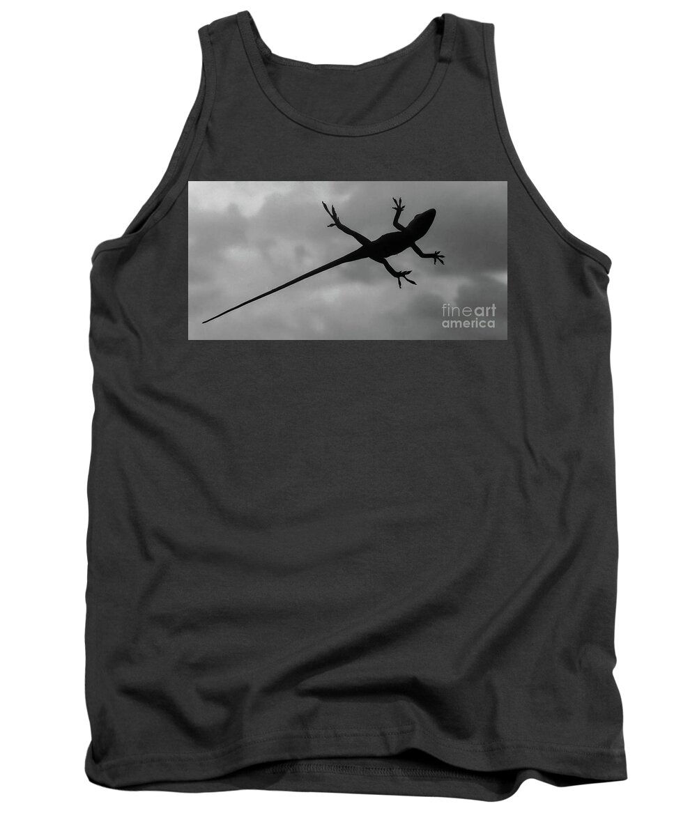 Lizard Tank Top featuring the photograph Leaping Lizard by Barry Bohn