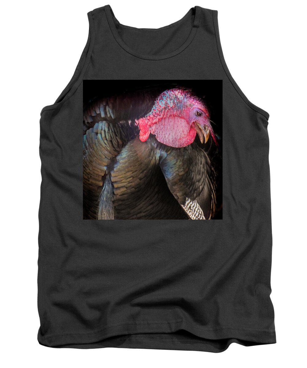 Thanksgiving Turkeys Tank Top featuring the photograph Let Us Give Thanks by Karen Wiles