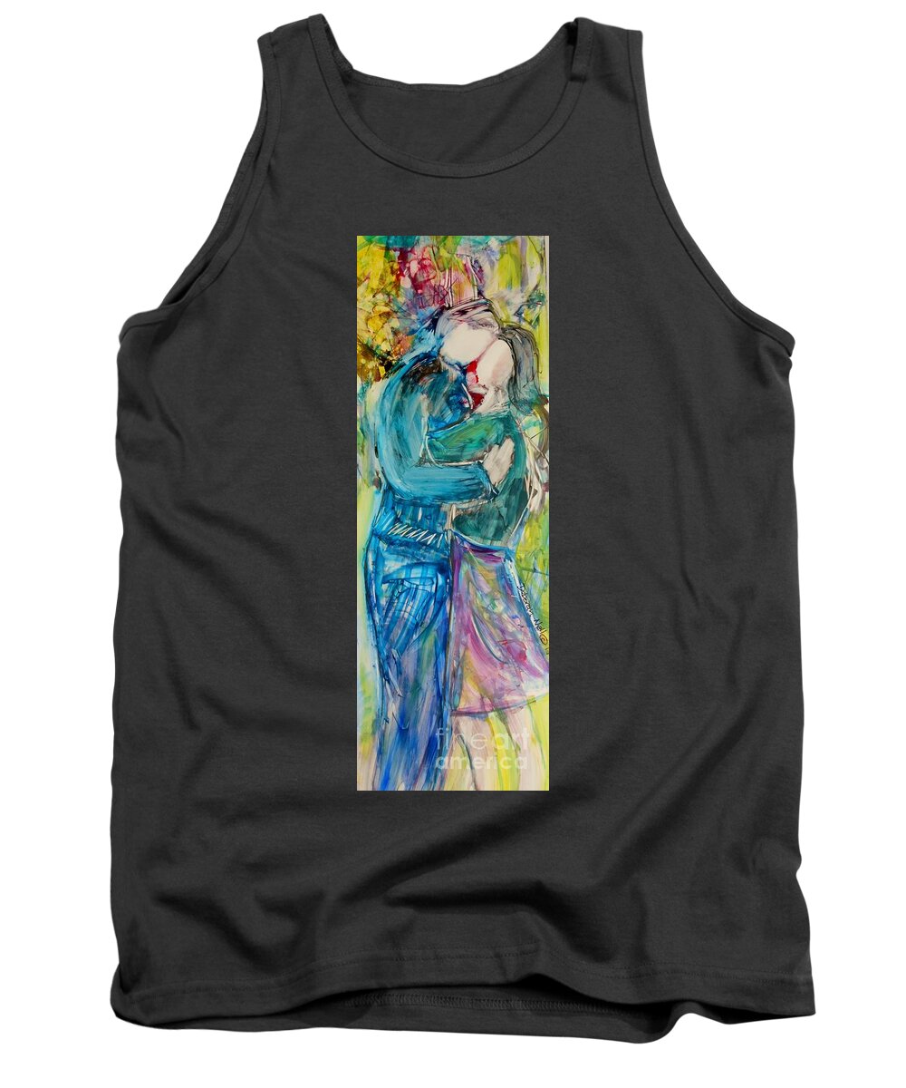 Dance Tank Top featuring the painting Let's Dance by Deborah Nell