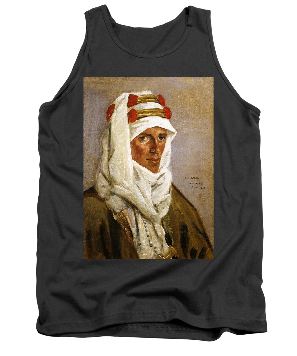 Lawrence Tank Top featuring the photograph Lieutenant Colonel T E Lawrence 1918 by Munir Alawi