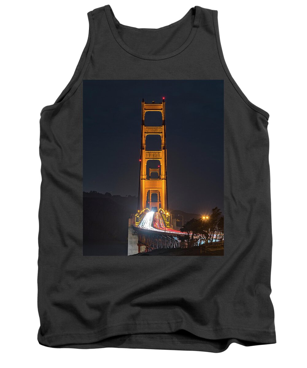Golden Gate Bridge Tank Top featuring the photograph Light Gateway by Bryan Xavier