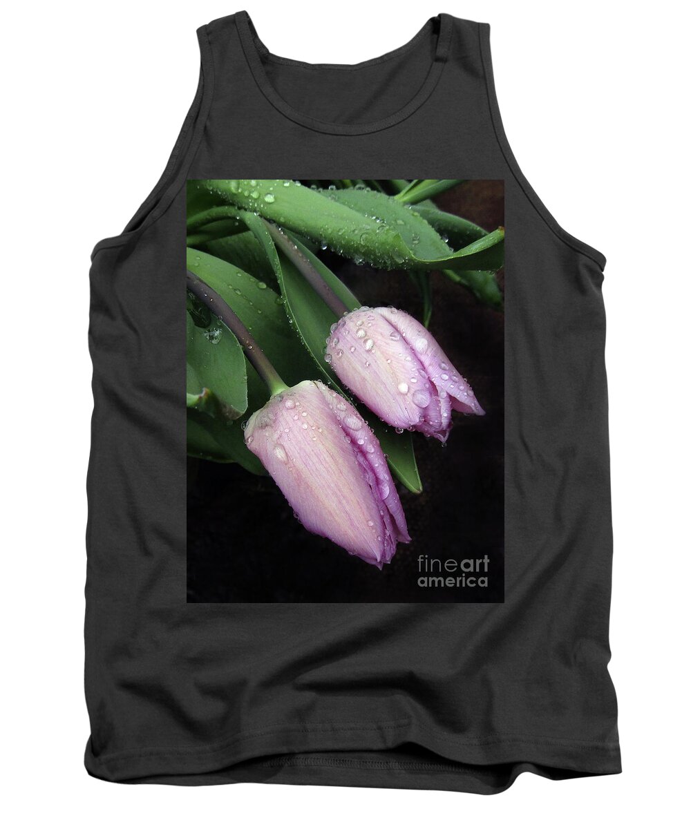 Tulips Tank Top featuring the photograph Lilac Drops by Kim Tran