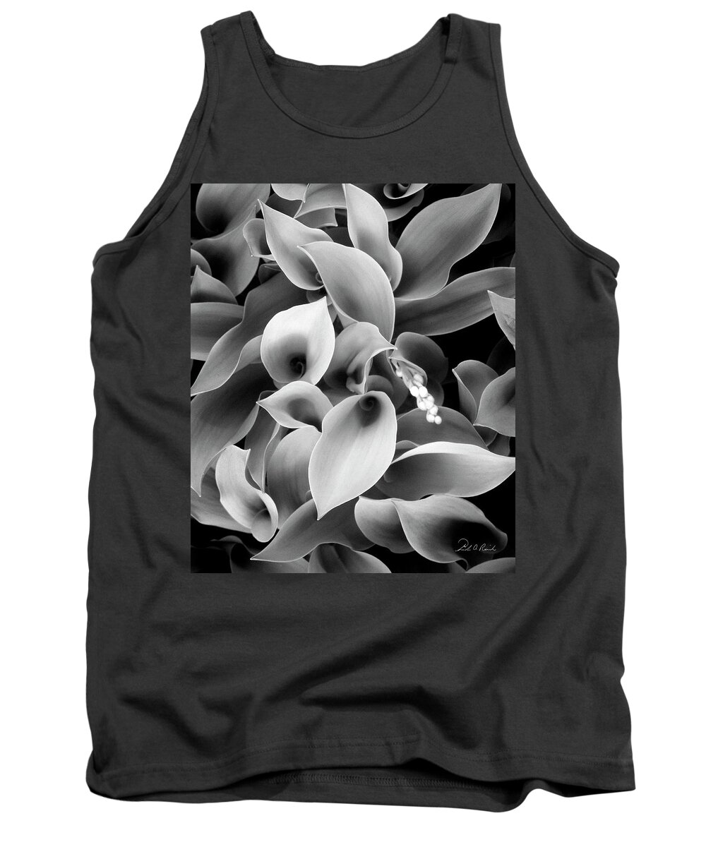 Black & White Tank Top featuring the photograph Lilies of the Vallley by Frederic A Reinecke