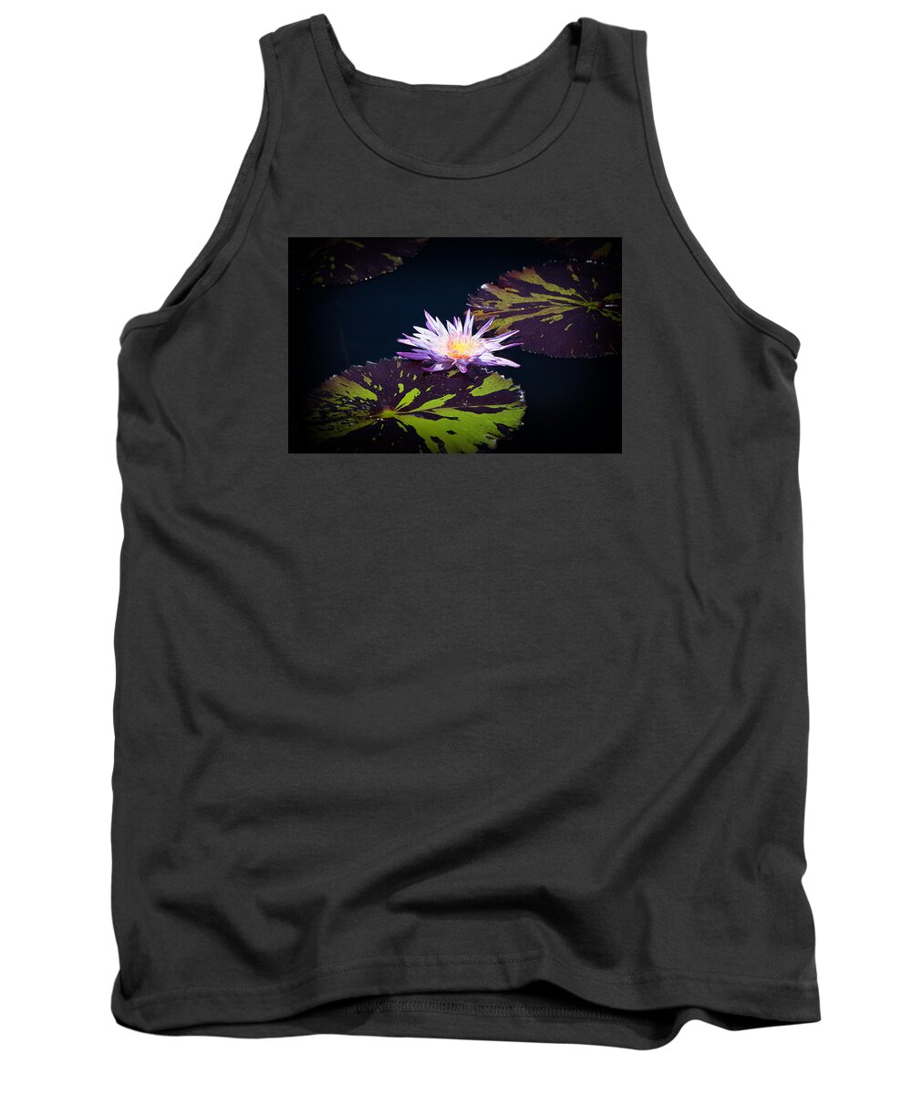 Purple Tank Top featuring the photograph Lily Artistry by Milena Ilieva