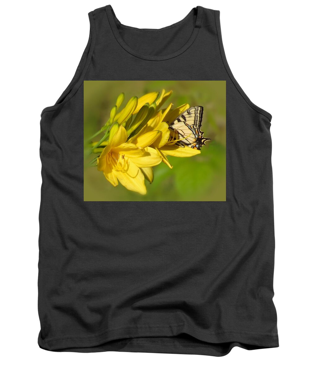 Tiger Swallowtail Tank Top featuring the photograph Lily Lover by MTBobbins Photography