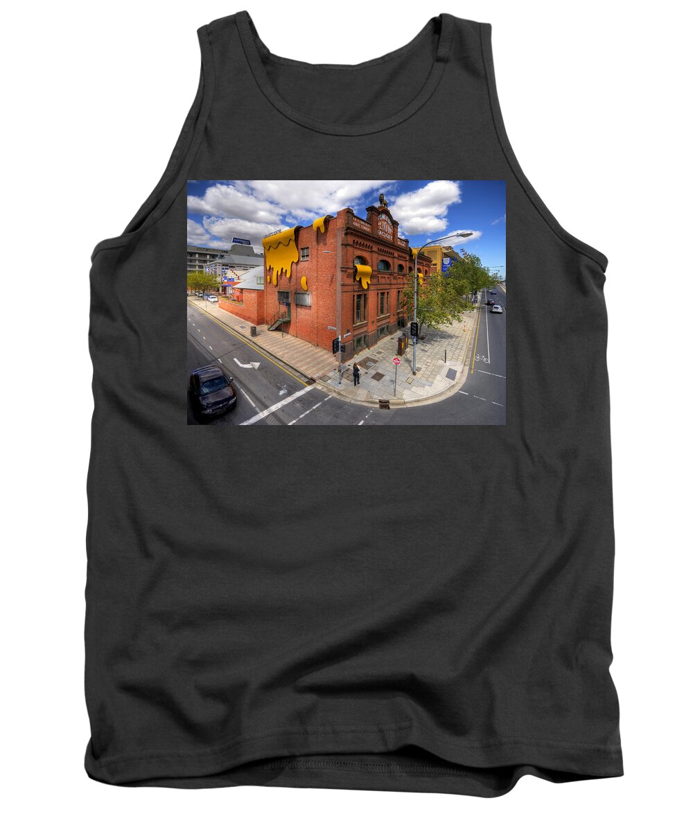 Exterior Tank Top featuring the photograph Lion Arts Centre by Wayne Sherriff