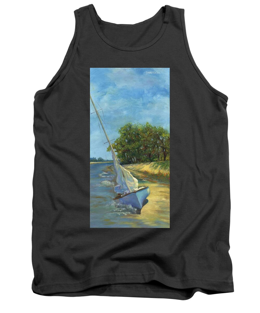 Oil Tank Top featuring the painting Little Havana at Rest by Susan Hensel
