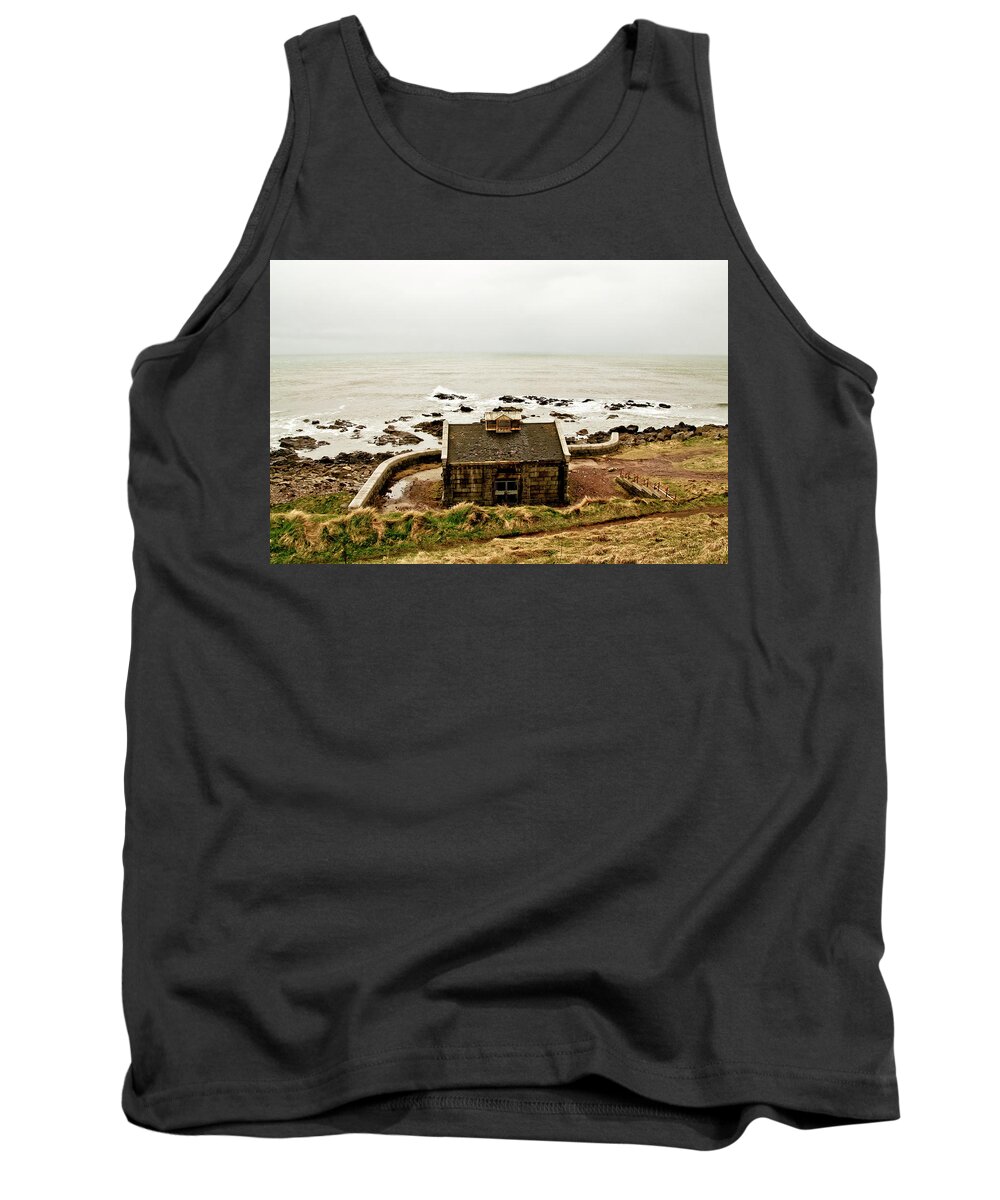 Nigg Bay Tank Top featuring the photograph Little House at The Nigg Bay. by Elena Perelman