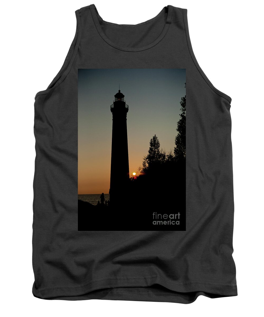 Little Sable Point Lighthouse Tank Top featuring the photograph Little Sable Point Lighthouse by Rich S