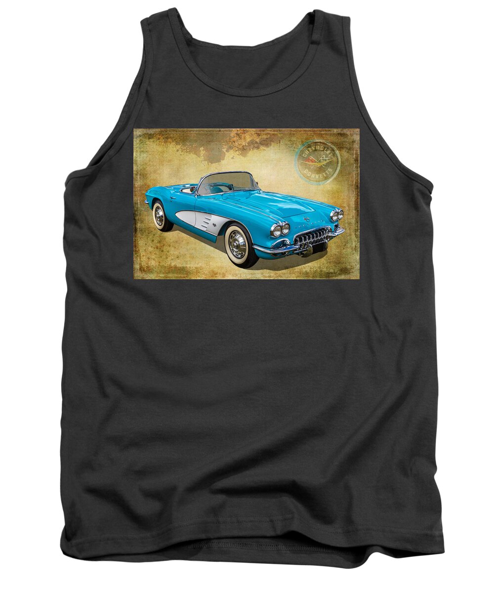 Car Tank Top featuring the photograph Little Vette by Keith Hawley