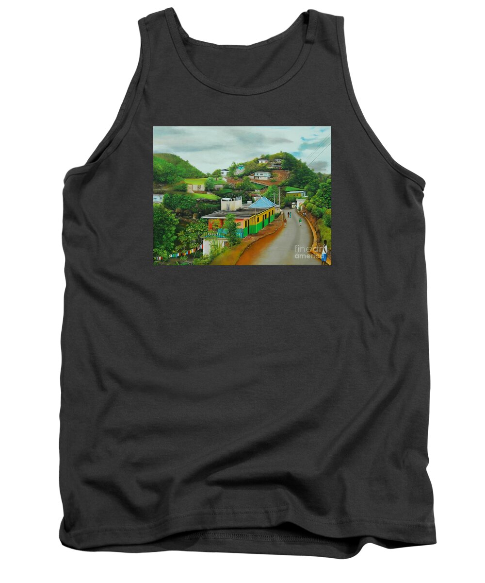 Island Tank Top featuring the painting Living On Island Time II by Kenneth Harris