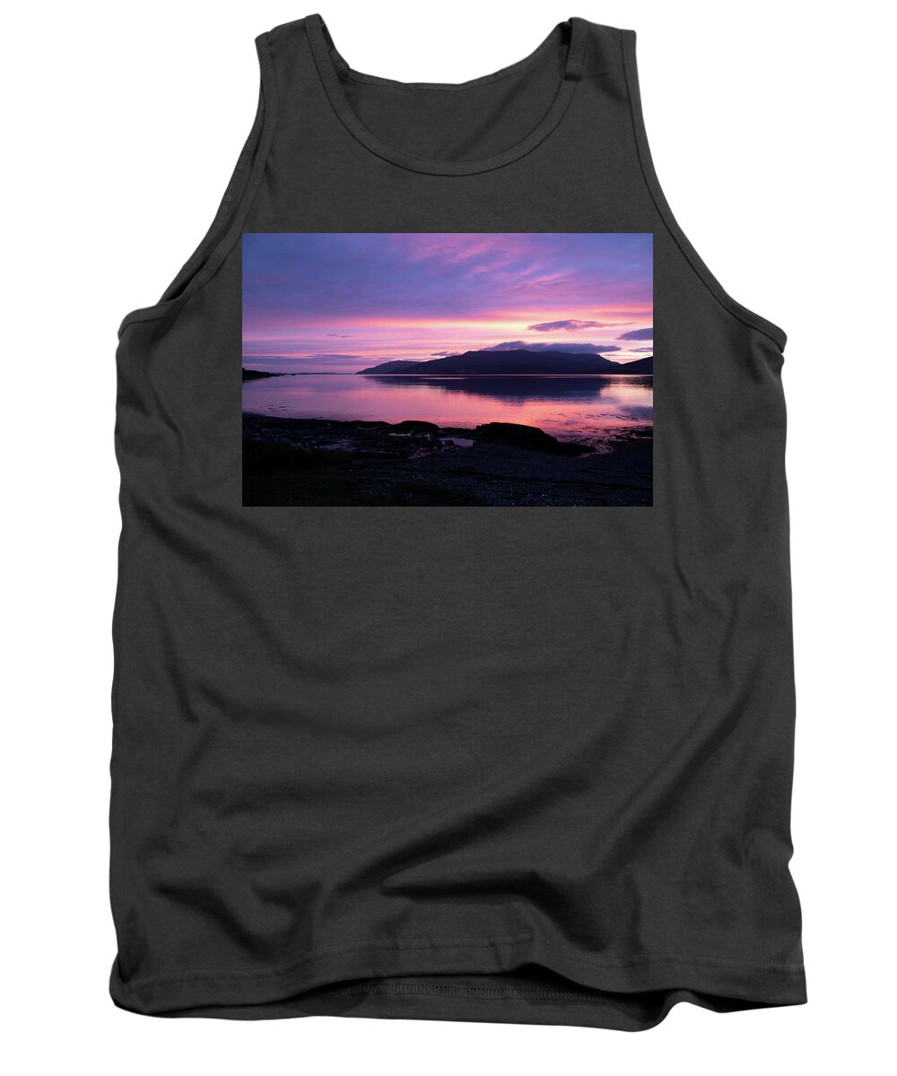 Sunset Tank Top featuring the photograph Loch Scridain Sunset by Pete Walkden