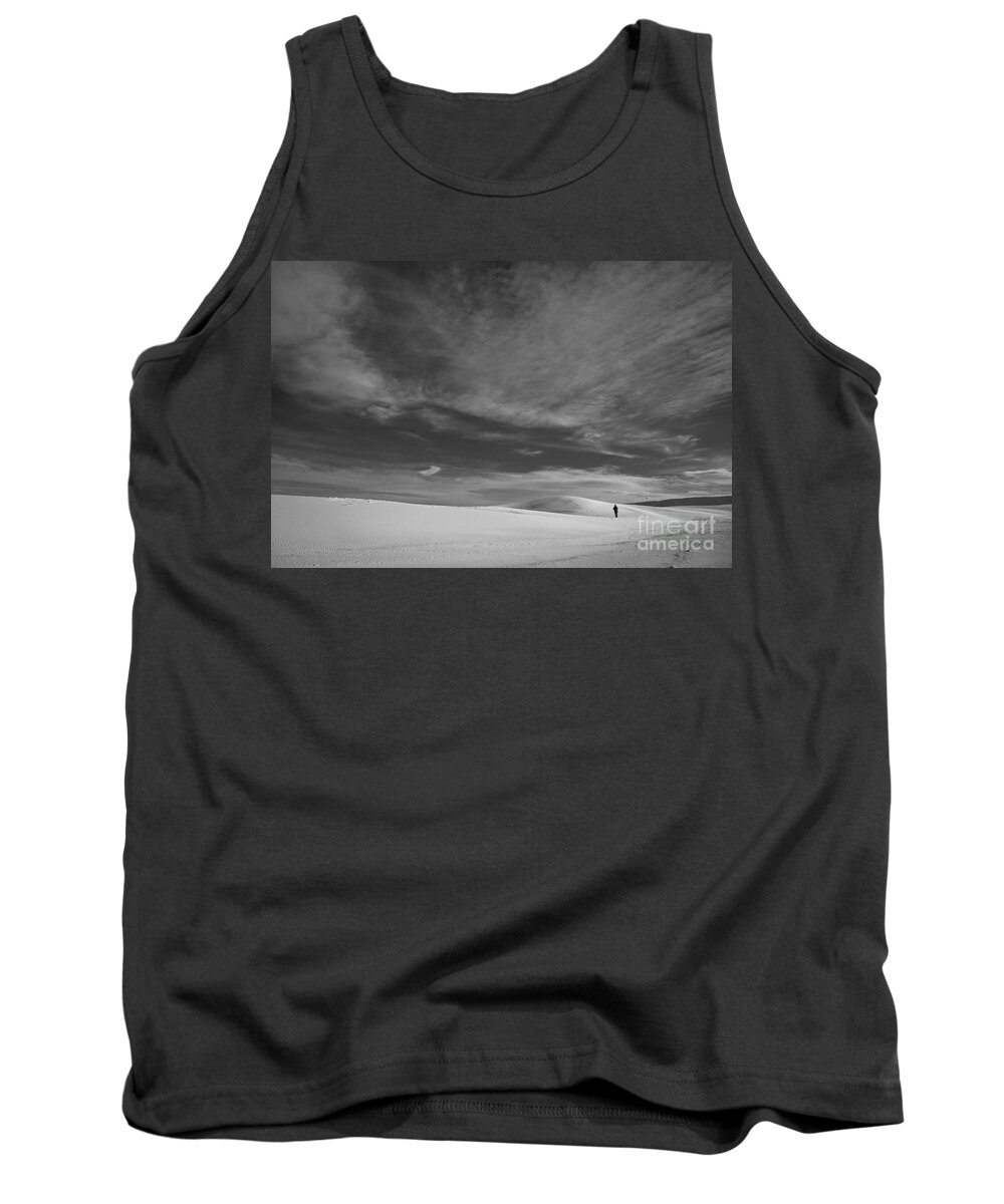 White Sand Tank Top featuring the photograph Loneliness by Olivier Steiner