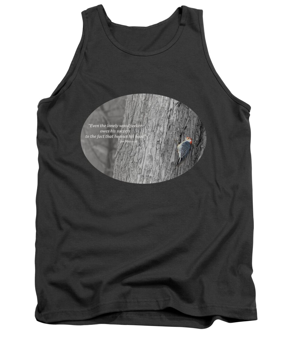 Red-bellied Woodpecker Tank Top featuring the photograph Lonely Woodpecker by Holden The Moment