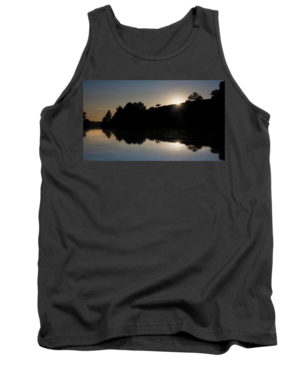 Altered Reality Tank Top featuring the photograph Lonesome Rider by Debra Boucher
