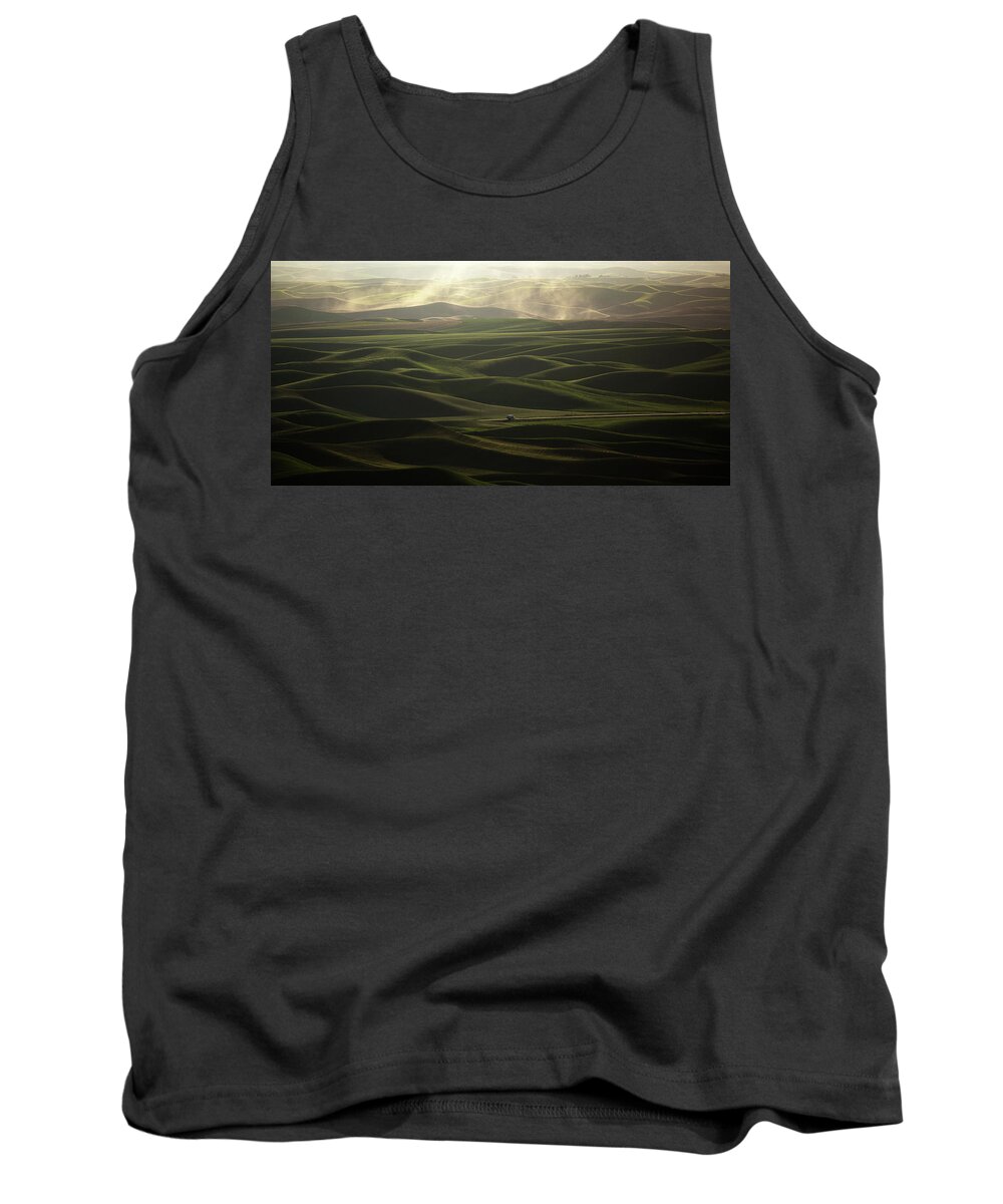 Clouds Tank Top featuring the photograph Long Haul by Bob Cournoyer
