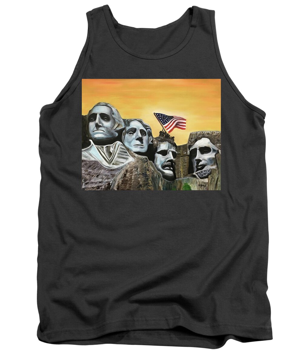 Glorso Tank Top featuring the painting Long May It Wave by Dean Glorso