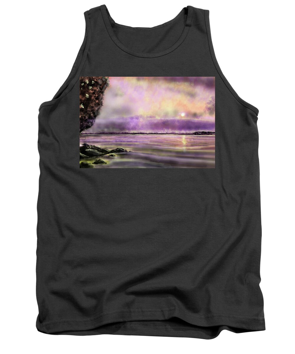Landscape. Lough Erne Tank Top featuring the painting Lough Erne by Rob Hartman