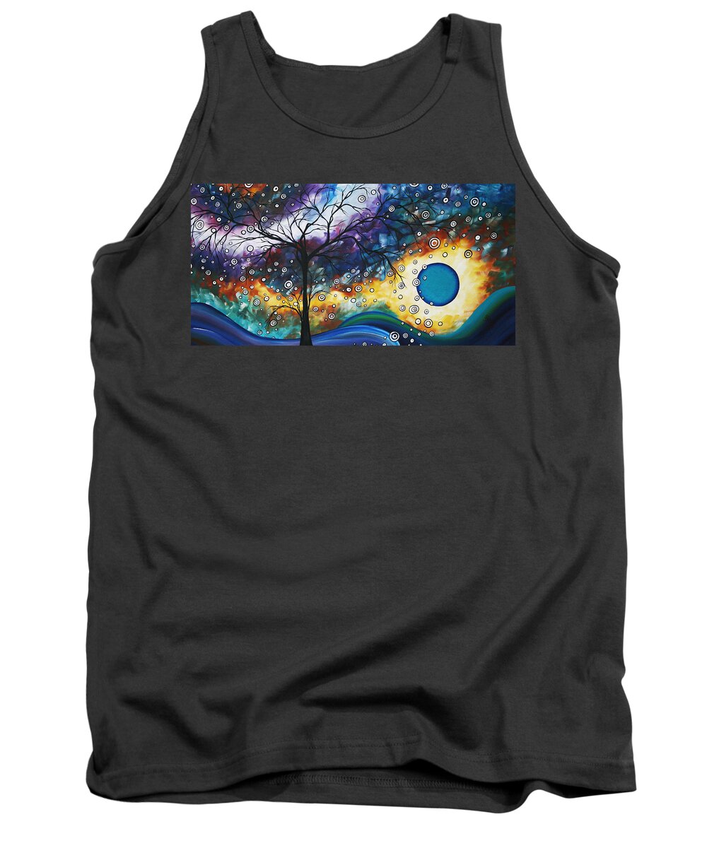 Wall Tank Top featuring the painting Love and Laughter by MADART by Megan Aroon