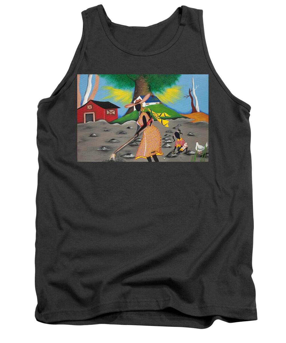 Sabree Tank Top featuring the painting Love Grows by Patricia Sabreee