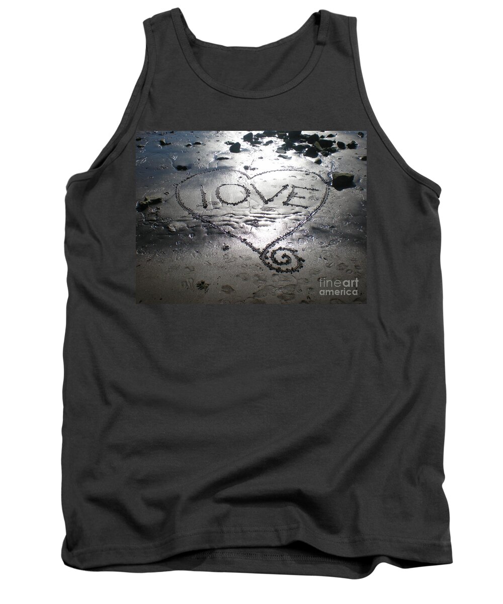 Beach Sand Tank Top featuring the photograph Love by Kim Prowse