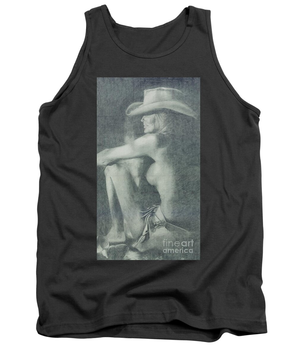 Cowgirls Tank Top featuring the painting Love Those Cowgirls by Frances Marino