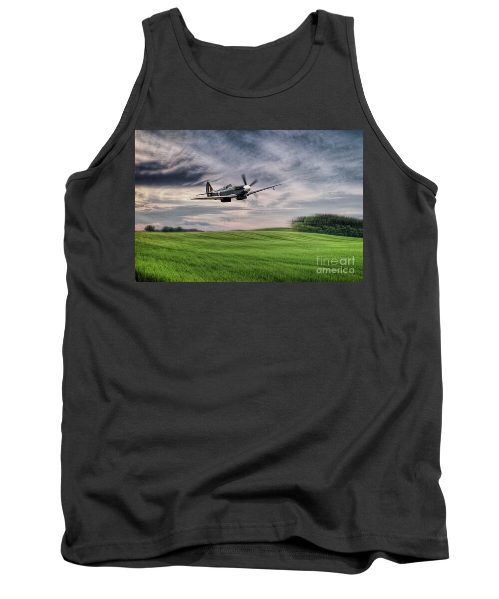 Spitfire Tank Top featuring the digital art Low Level Recon by Airpower Art