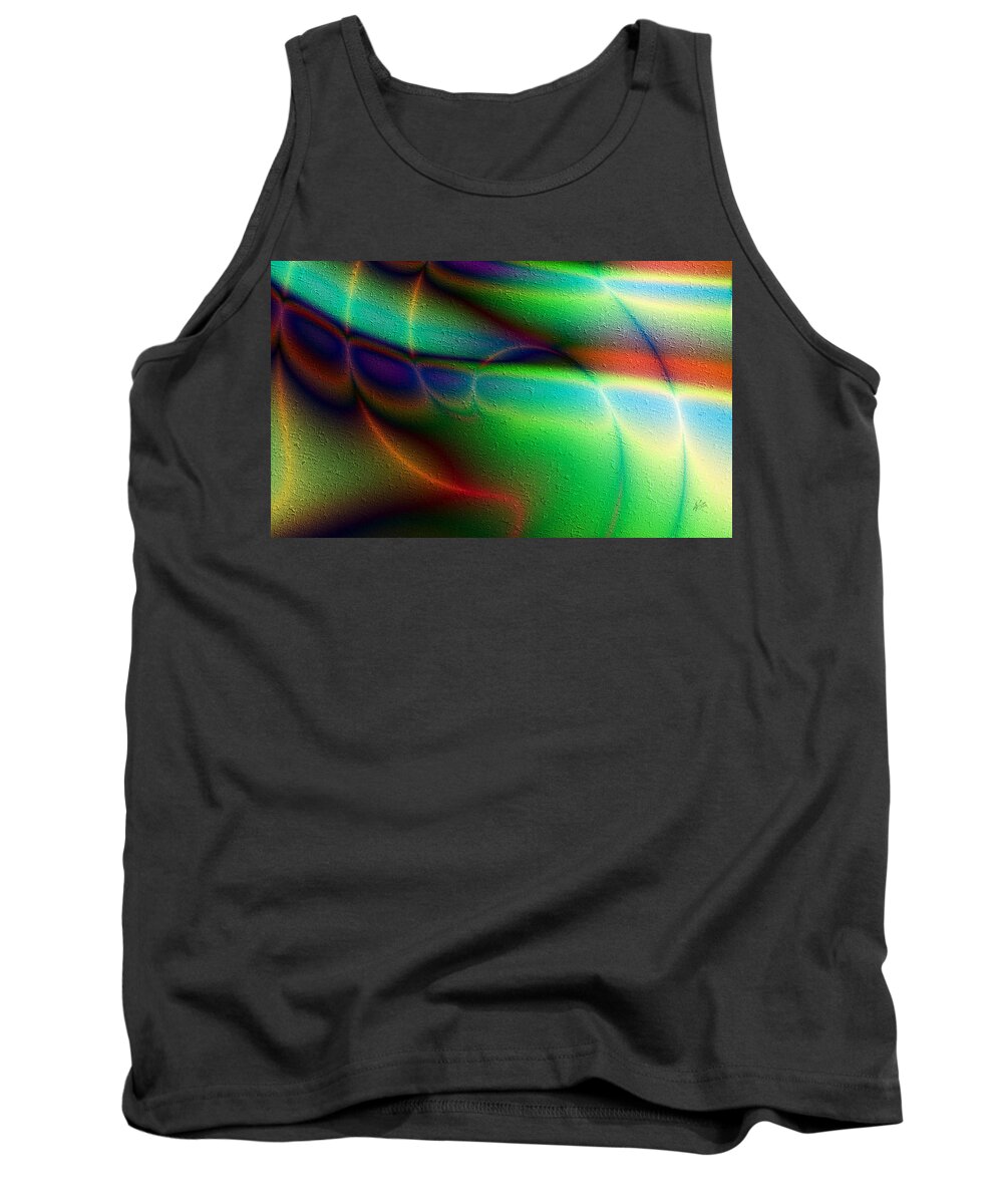 Colorful Tank Top featuring the digital art Luces Coloridas by Kiki Art